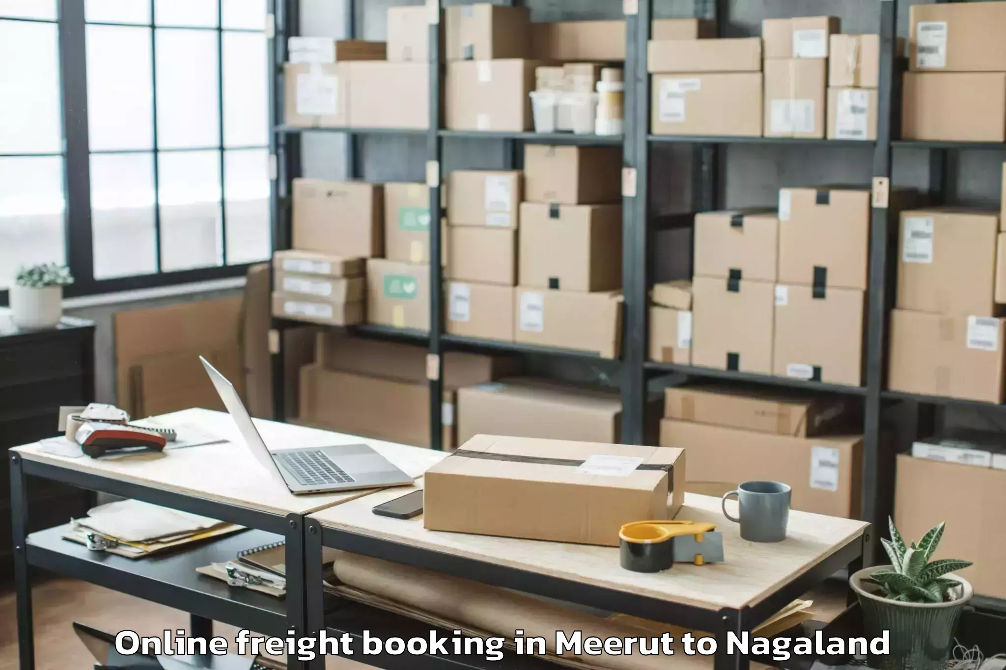 Professional Meerut to Mokokchung Online Freight Booking